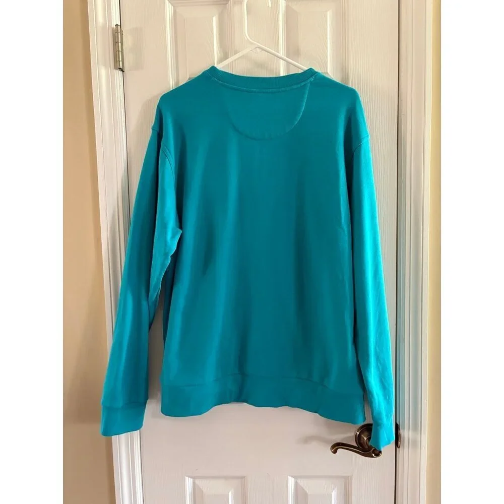 Patagonia Daily Crewneck Sweater Teal Medium Organic Cotton